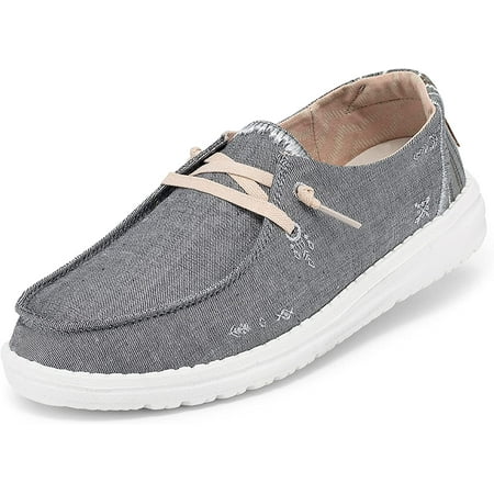 Hey Dude Women s Wendy Boho Grey| Women's Shoes | Women's Lace Up Loafers | Comfortable & Light-Weight