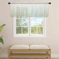 thumbnail image 2 of Sage Green Sheer Curtains Valances for Windows Floral Stripe Gradient Simple Branch Texture Chiffon Kitchen Valances for Cafe, Voile Window Treatments Curtains for Living Room Bedroom, 42"x18", 2 of 9