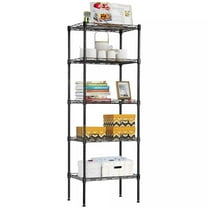 YRLLENSDAN 5-Tier Wire Shelving Unit for Home, 48" Height 750lbs Capacity Metal Storage Shelves for Garage Bedroom Kitchen Adjustable Wall Shelf Organizer for Pantry Closet