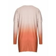 thumbnail image 4 of ORQ Womens Long Sleeve Casual Pullover Tops Plus Size Gradient T-Shirts, 4 of 4