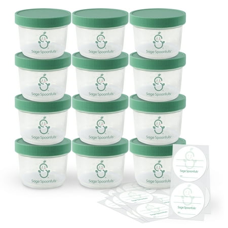 Sage Spoonfuls Baby Food Storage Container, 4 oz, 12