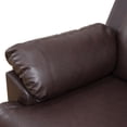 thumbnail image 6 of MAYEERTY Reclining Sofa, 3-Seat Breathable Semi-PU Leather Recliner with Adjustable Backrests for Living Room, Brown, 6 of 8