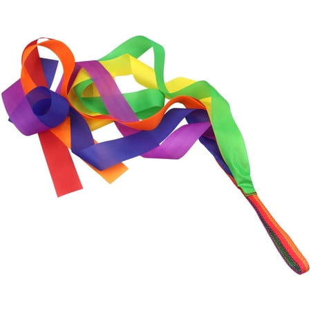 Aeromdale Ruban De Gymnastique Rythmique 4 M Avec Baguette – Polyester, 45 Mm De Large – Multicolore – Cadeau Enfant