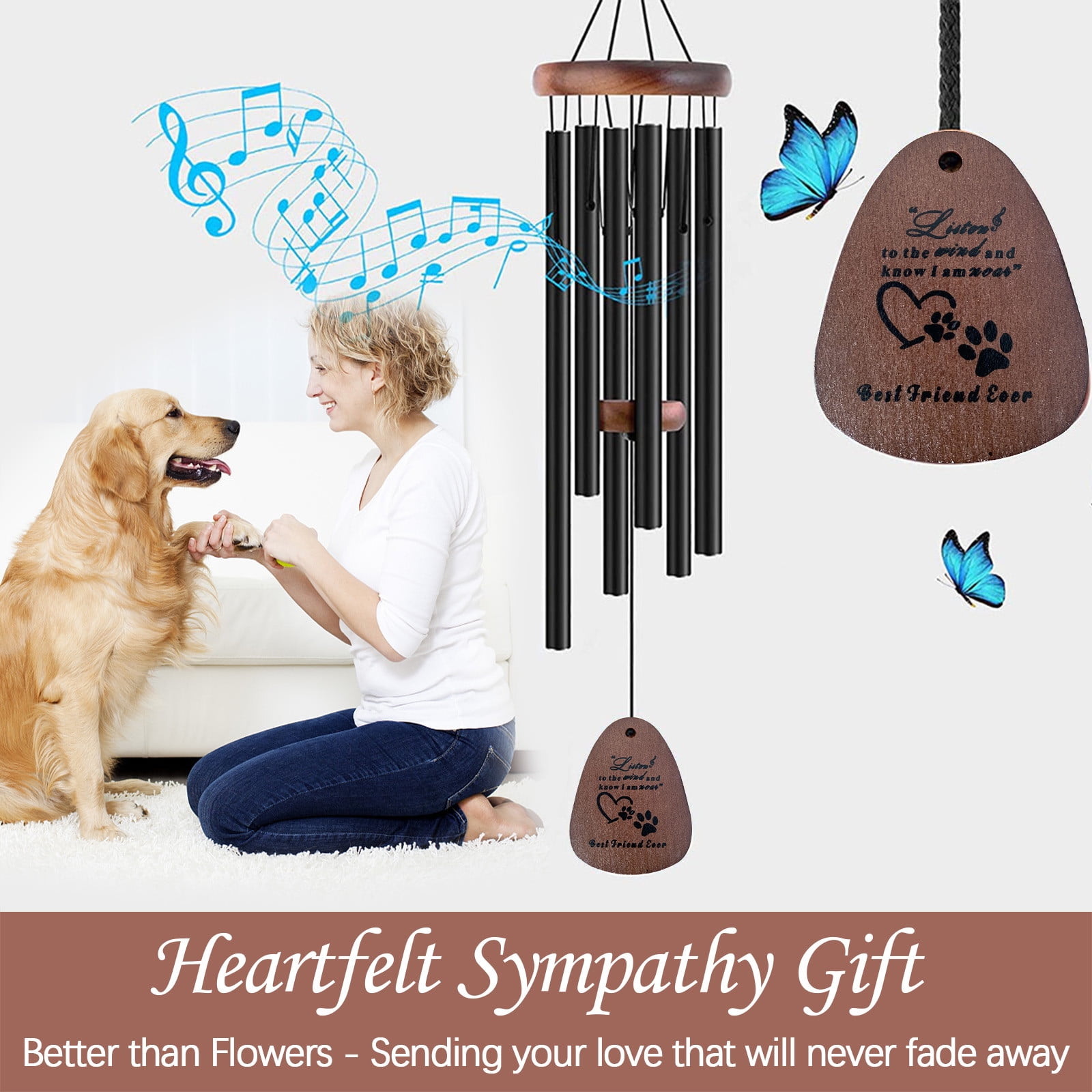 Kokovifyves Home Items on Sale Memorial Wind Chimes for Loss of Pet