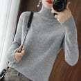 thumbnail image 2 of Ropa de invierno para mujer, estilo perezoso, otoño e invierno, cuello alto, suéter holgado de talla grande, suéter de sensación perezosa, suéter grueso para mujer, 2 of 6