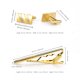 thumbnail image 3 of Elegante juego de gemelos y clips para corbatas en cobre chapado en oro, 3 of 3