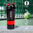 thumbnail image 3 of Protein shaker bottle 16oz shaker bottle for protein shakes,protein shaker with Storage and Mix Ball,3 Layer Leak Proof protein bottle, 3 of 5