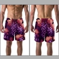 thumbnail image 3 of luoweisi Men's Beach Shorts Quick Dry Swim Trunks with Mesh Lining Grape M, 3 of 5