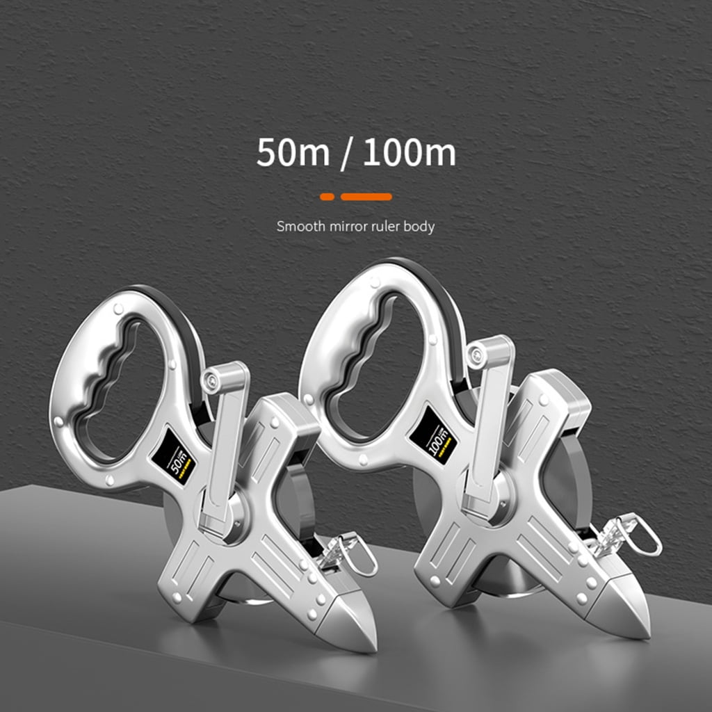 PatungKu Industrial Measurement Tape 50m 100m Durability Stainless Steel Body Engineering Hand Tool With Ergonomic Carry Handle