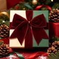 thumbnail image 6 of Wooowa Christmas Velvet Tassel Bow Decorations 12 Pcs Holiday Bow Ornaments for Christmas Tree Garland Gift Wrapping and Indoor Home Decoration, 6 of 6