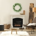 thumbnail image 5 of Unique Bargains Artificial Flower Wreaths Farmhouse Wreath Home Decoration Garland White, 5 of 7
