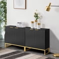 thumbnail image 6 of Fluted Sideboard Buffet Cabinet with Storage,  Modern Console Table Accent Storage Cabinet,  Cupboard Console Table with Adjustable Shelves for Dinning Living Room, 6 of 6