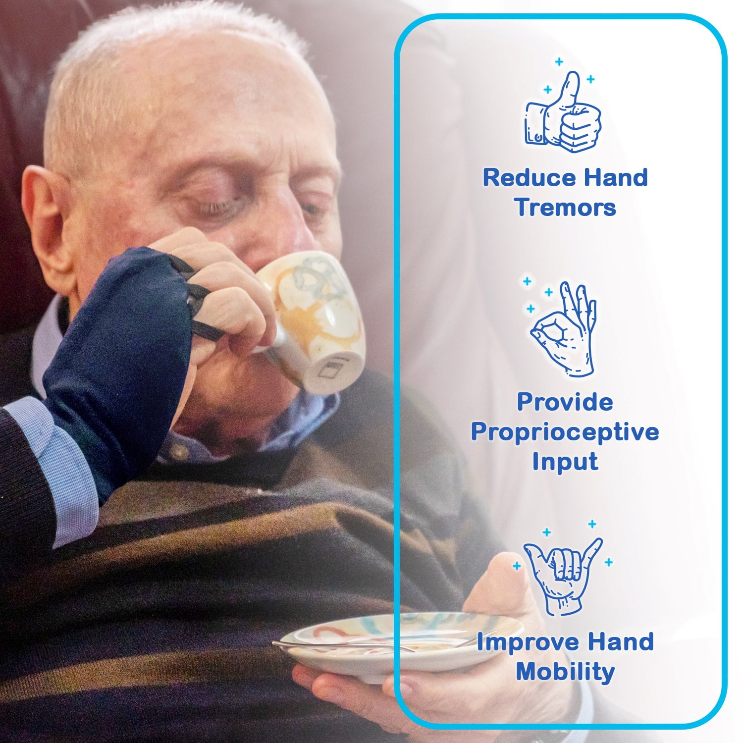 Handithings® Hand Weight (Large)-Beneficial for Tremor Control, Fine Motor Skills, Hand & Wrist Mobility, Writing Stability & Strengthening (USE SIZE CHART IN PICS & SIZING VIDEO BEFORE ORDERING)