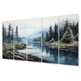 thumbnail image 2 of Designart "Canada Calm Lake" Landscapes Metal Wall Decor Set, 2 of 5