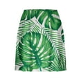thumbnail image 5 of Ecqkame Workout Shorts for Women Summer Leaf Print Pleated Tennis Athletic Stretchy Yoga Shorts Women's Shorts Athletic Green S, 5 of 5