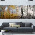 thumbnail image 3 of Designart - Jaune Matin dans la Forêt Panorama - Paysage Toile Art Print, 3 of 3