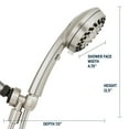 thumbnail image 3 of 6-Spray Patterns 4.5 In. Single Wall Mount Adjustable Handheld Shower Head In Brushed Nickel, 3 of 11