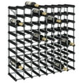 thumbnail image 1 of vidaXL Wine Rack for 72 Bottles Black Solid Pine Wood, 1 of 3