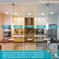 thumbnail image 6 of Luxrite 6 inch Ultra Thin Square LED Recessed Light with J-Box, 15W, 5 Color Selectable 2700K-5000K, 1400 Lumens, Dimmable, IC Rated 4-Pack, 6 of 8