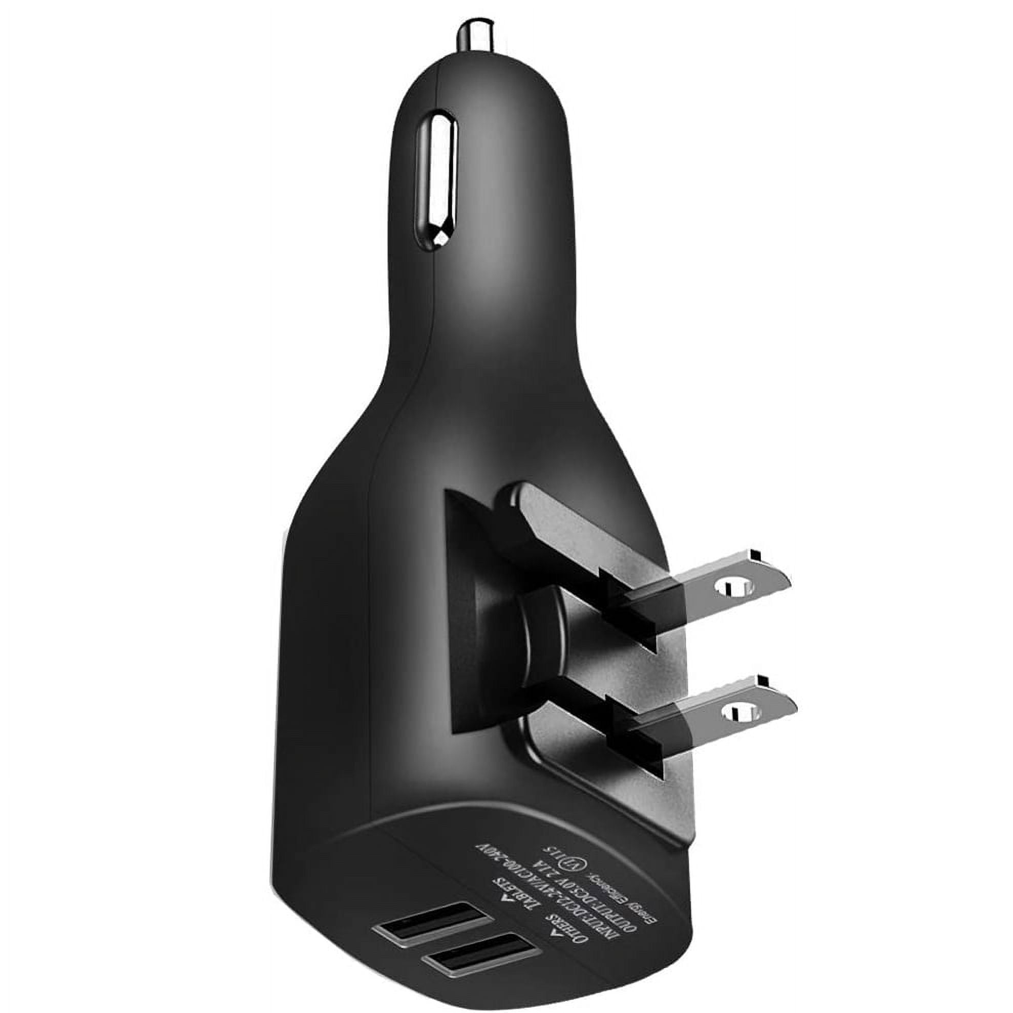 2-in-1 Car Home Charger for Nokia G90/G100/G300/G310 5G - 6ft Long USB-C Cable TYPE-C Cord Travel Power Adapter Charging Wire Folding Prongs for Nokia G90/G100/G300/G310 5G