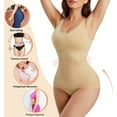 thumbnail image 5 of Irisnaya Shapewear Bodysuit for Women Waist Trainer Tummy Control Full Body Shaper Scoop Neck Tank Top Girdle Jumpsuit Open Bust Sexy Slimming Bodysuits(Beige XS-S), 5 of 7