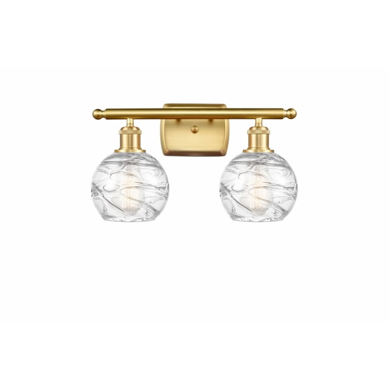 Innovations Lighting Ballston Collection 2-Light Bath Vanity – Deco Swirl Design, Damp Rated, Fits Various Bulbs
