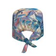 thumbnail image 2 of Xecao Dolphin Rainbow Horse Print Men Women Adjustable Working Cap with Button Unisex Hats Sweatband, 2 of 7