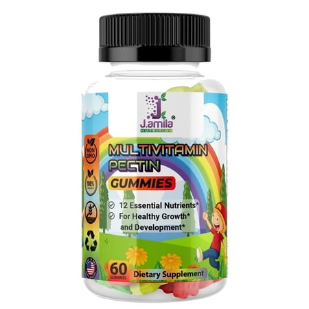 J. Amila Kids Multivitamin Gummies | 12 Nutrients for Immune & Growth Support | 60 Count