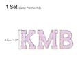 thumbnail image 2 of Termoadhesivo Parche Decorativo AZ Blanco Fondo Púrpura Imitación Diamante Brillo Alfabeto Aplique Inglés Letra para Bricolaje Ropa Reparación Sombreros Bolsos Paquete de 26, 2 of 6
