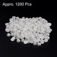 thumbnail image 3 of REGALWOVEN 5mm AB Flat Back Pearls Loose Half Round Resin Pearl Beads DIY Crafts White, 3 of 5