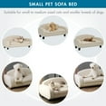 thumbnail image 5 of Paws & Purrs Modern Pet Sofa Bed – 31.5" Wide Low-Back Lounger for Dogs & Cats – Removable Washable Mattress Cover, Espresso / Oatmeal, 5 of 11