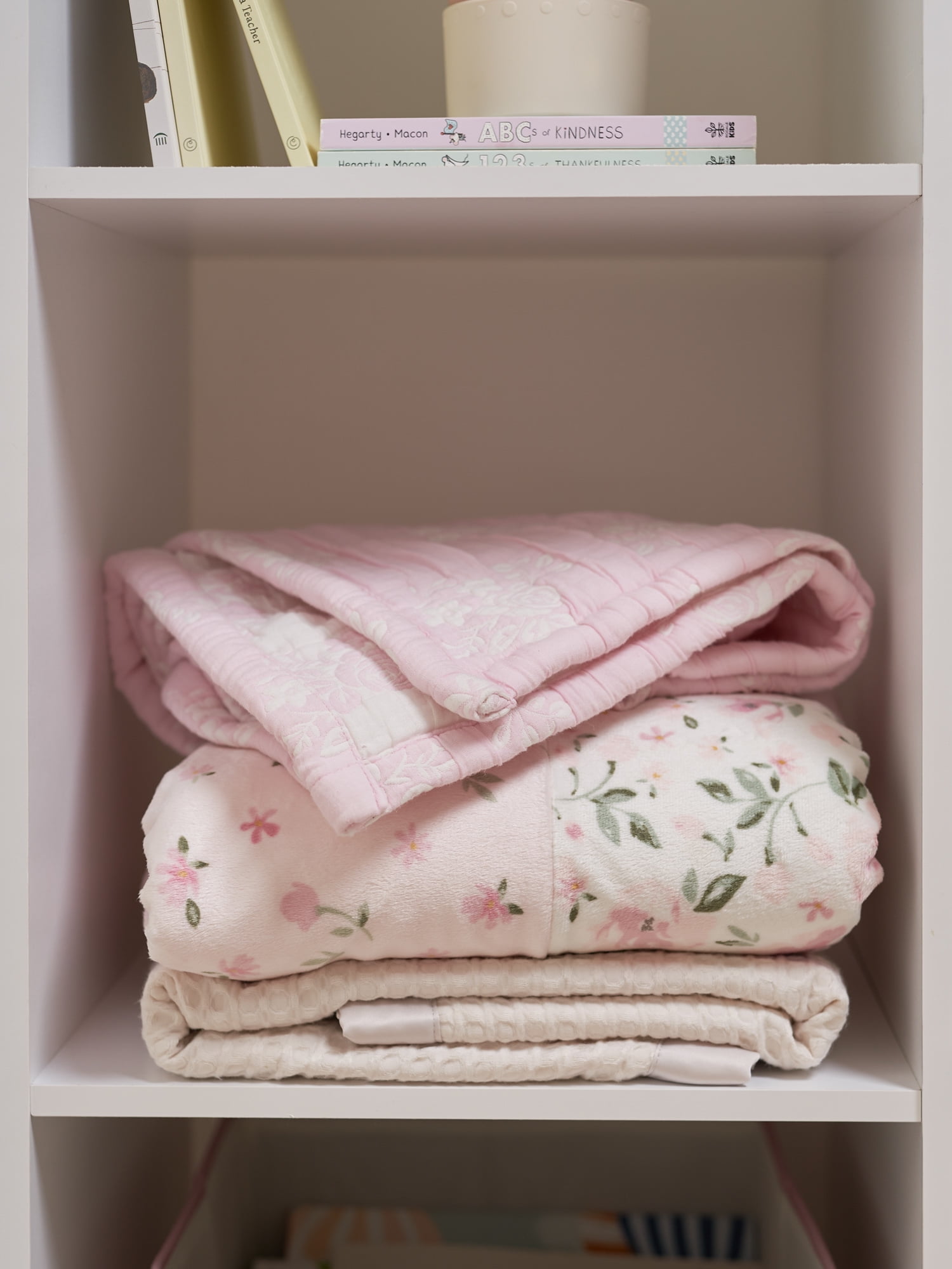 Modern Moments By Gerber Baby & Toddler Girl Super Soft Patchwork Blanket, Light Pink