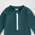 thumbnail image 5 of Zshosam Baby Girl Swimsuit Infant Baby Girl Swimsuit Long Sleeve Rash Guard One Piece Swimwear with Hat Ruffle Bathing Suit with Zipper Size 2T 3T,(Green 2-3 Years), 5 of 5