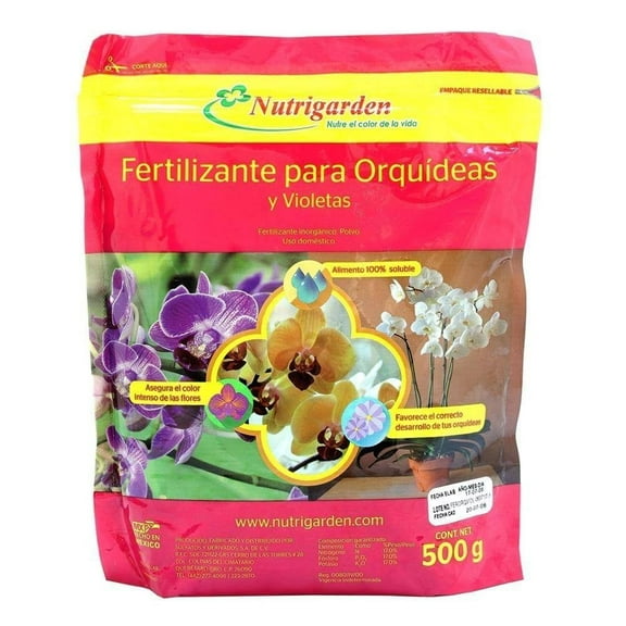 Fertilizante Nutrigarden para Orquídeas y Violetas 500 gr