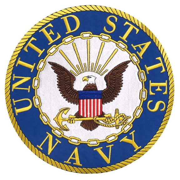 Hot Leathers PPE1160 3 x 3 in. USN Logo Patch - Multi Color