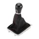 thumbnail image 1 of Perilla de cambio manual de 5 velocidades Unique Bargains con cubierta, perilla de palanca de cambios para Volkswagen Passat 2008-2012, plástico, cuero sintético, negro, rojo, 1 Pc, 1 of 6