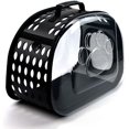 thumbnail image 1 of Bolsa de transporte para mascotas plegable portátil, adecuada para el diseño de compartimentos para mascotas pequeñas, claraboya perforada ventilada, negro, 36 * 22 * ​​​​20 CM JAMW Sencillez, 1 of 5