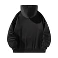 thumbnail image 4 of Sudadera con capucha con cordón Sudadera con capucha con cordón Cómoda sudadera con capucha para adultos de poliéster negro Tops para trabajo de XL Yinane Sudadera con capucha, 4 of 8