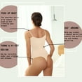 thumbnail image 4 of Cinvik Bodysuit Thong-Peachy Shaping Bodysuits Crew Neck Spaghetti Strap 1PCS Polyamide L, 4 of 6
