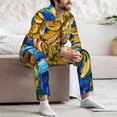 thumbnail image 7 of Haiem vintage Starry Sunflower Pattern Men’s Long-sleeve Sleepwear,Sleepwear Set,2-piece Loungewear Set,Soft PJs Comfy Nightwear with Pockets-X-Large, 7 of 7