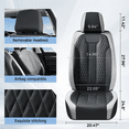 thumbnail image 6 of Coverado Car Seat Covers FullSet, Premium Leather Front and Back Seat Protectors, Classic Auto Interior Cushions Universal Fit for Most Cars, SUVs and Trucks, Gray&Black, 6 of 10
