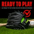 thumbnail image 6 of Franklin Sports Field Master Baseball + Softball Glove - Adult + Youth Mitt - 11" Righty - Black, 6 of 7