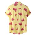 thumbnail image 4 of Hombres Casual Botones Playa Sin posicionamiento Estampado Turndown Camisa de manga corta Blusa Pompotops  oipoqjl49491, 4 of 9