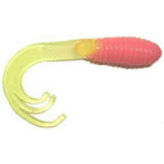 Big Bite Triple Tip Grub 2' 10ct Bubblegum Chartreuse