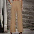 thumbnail image 4 of Women's Pants High Waisted Straight Wide Leg Baggy Beige Pants Womens Pants Casual Comfortable Work Pants Womens Work Pants Women Summer Clothes, 4 of 9