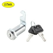Uxcell Cam Lock 35mm Cylinder Long for Max 1-1/2-inch Panel Keyed Different 2Pcs