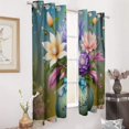 thumbnail image 3 of Glowing Floral Arrangement in Vase Luxury Window Curtains Blinds for Living Room Kids Bedroom Bathroom Kicthen Door Home Decor 2 Panels, 3 of 6