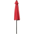 thumbnail image 3 of Abble 7.5ft Patio Umbrella with Crank Handle Outdoor Market Umbrella with 6 Sturdy Umbrella Ribs Waterproof for Garden Deck Backyard Pool, Red, 3 of 6