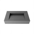 thumbnail image 2 of Castello USA Inc Pyramid 30" Solid Surface Bathroom Sink in Gray No Faucet Hole, 2 of 6