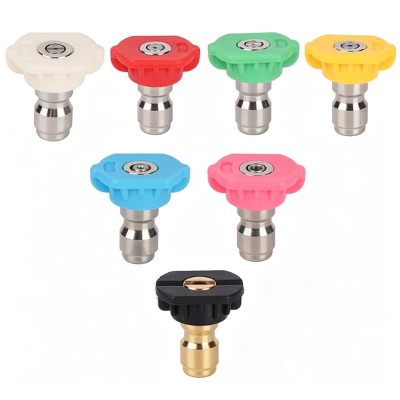 LLNC Pressure Washer Nozzle Tips, 1/4 Inch Quick Connect, 7 Pack, 4000 PSI Universal Fit